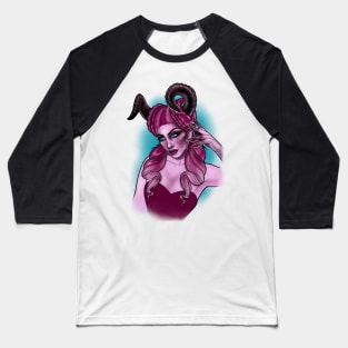 Pink Demon Baseball T-Shirt